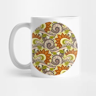 Paisley Print with Vintage Floral Motifs Mug